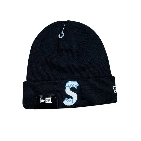 Supreme x New Era FW20 Frost S Logo Beanie Black - Picture 1 of 5